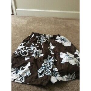 Kanu Men's Floral Print Swim Shorts with Mesh Liner 1pc Size Small Multicolor